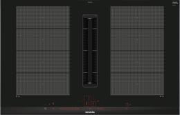 EX875LX67E, Siemens Induktions Kochfeld mit integriertem Dunstabzug, 80cm,  iQ700, Facetten-Design, B